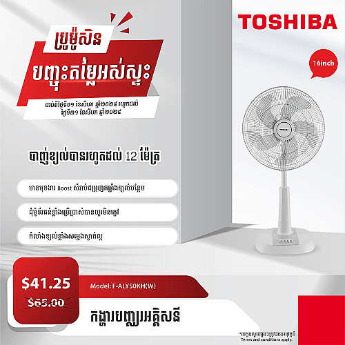 Toshiba Electric Fan 16 inch